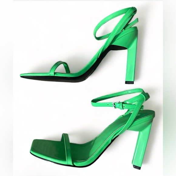 MARC FISHER Arthur Lime Green Ankle Strap High Heels Sandal Sz 6.5 NEW - Picture 5 of 8